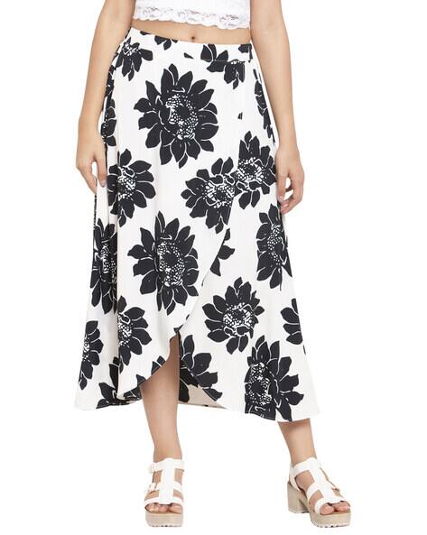 white wrap skirt womens