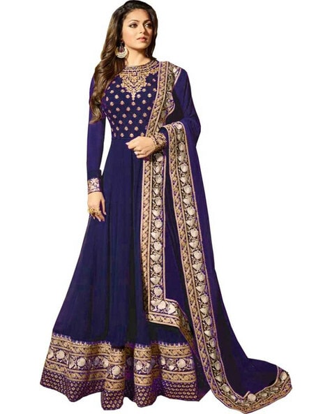 semi stitched anarkali dress