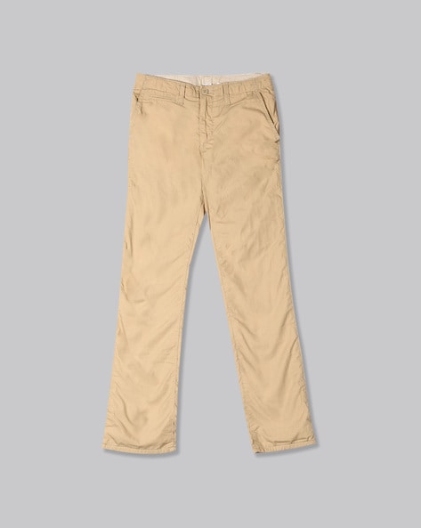 Jersey-Lined Flat-Front Trousers