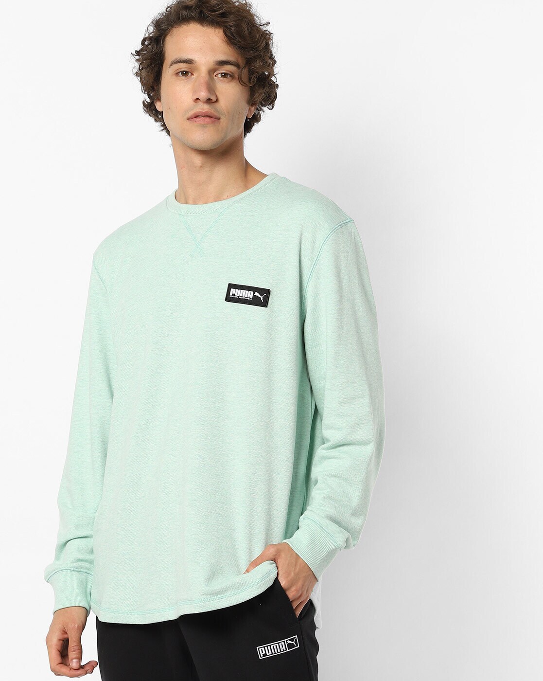 puma sweatshirt green