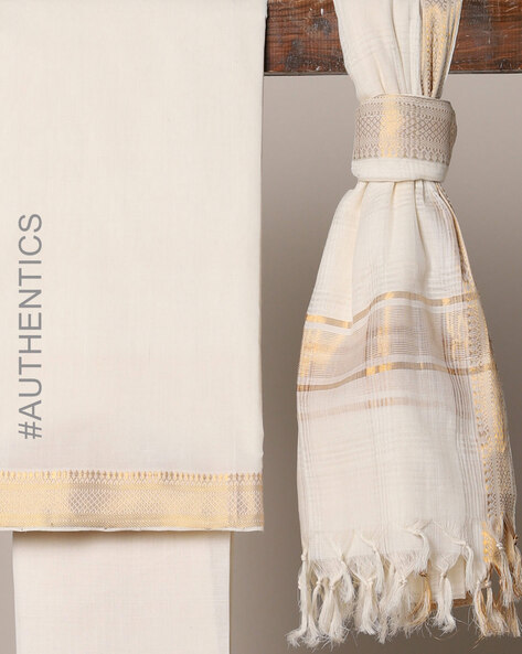 Buy Beige Dress Material for Women by Indie Picks Online | Ajio.com