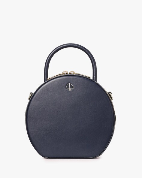 Buy KATE SPADE Andi Canteen Italian Leather Sling Bag with Detachable Strap  | Navy Blue Color Women | AJIO LUXE