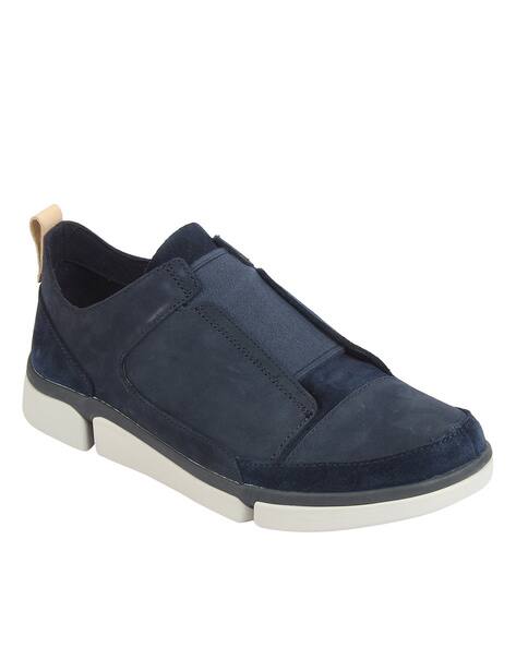clarks navy blue sneakers
