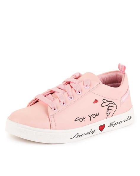 Typography Print Lace Up Casual Shoes (Image - 3)