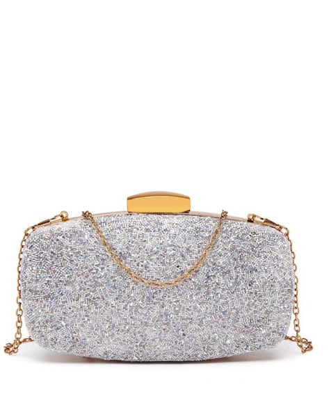 Embellished Clutch with Detachable Sling