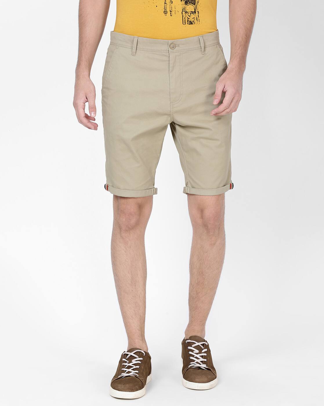 men's flat front khaki shorts