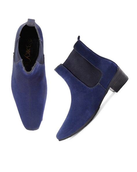 chelsea boots navy blue