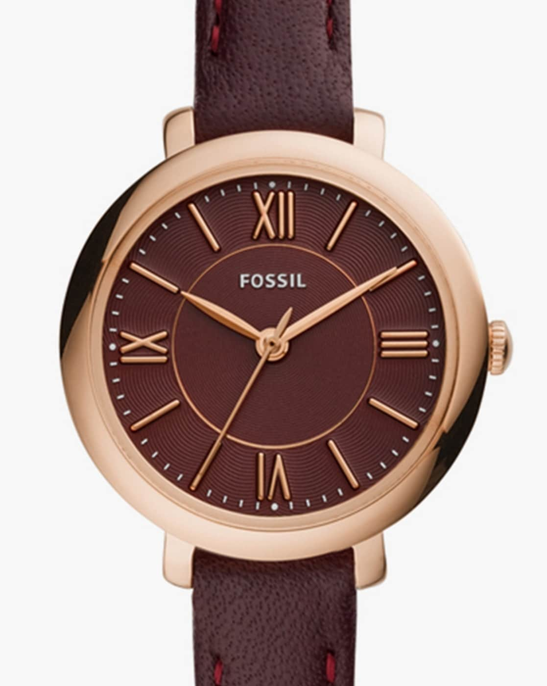 Fossil 2024 watch maroon