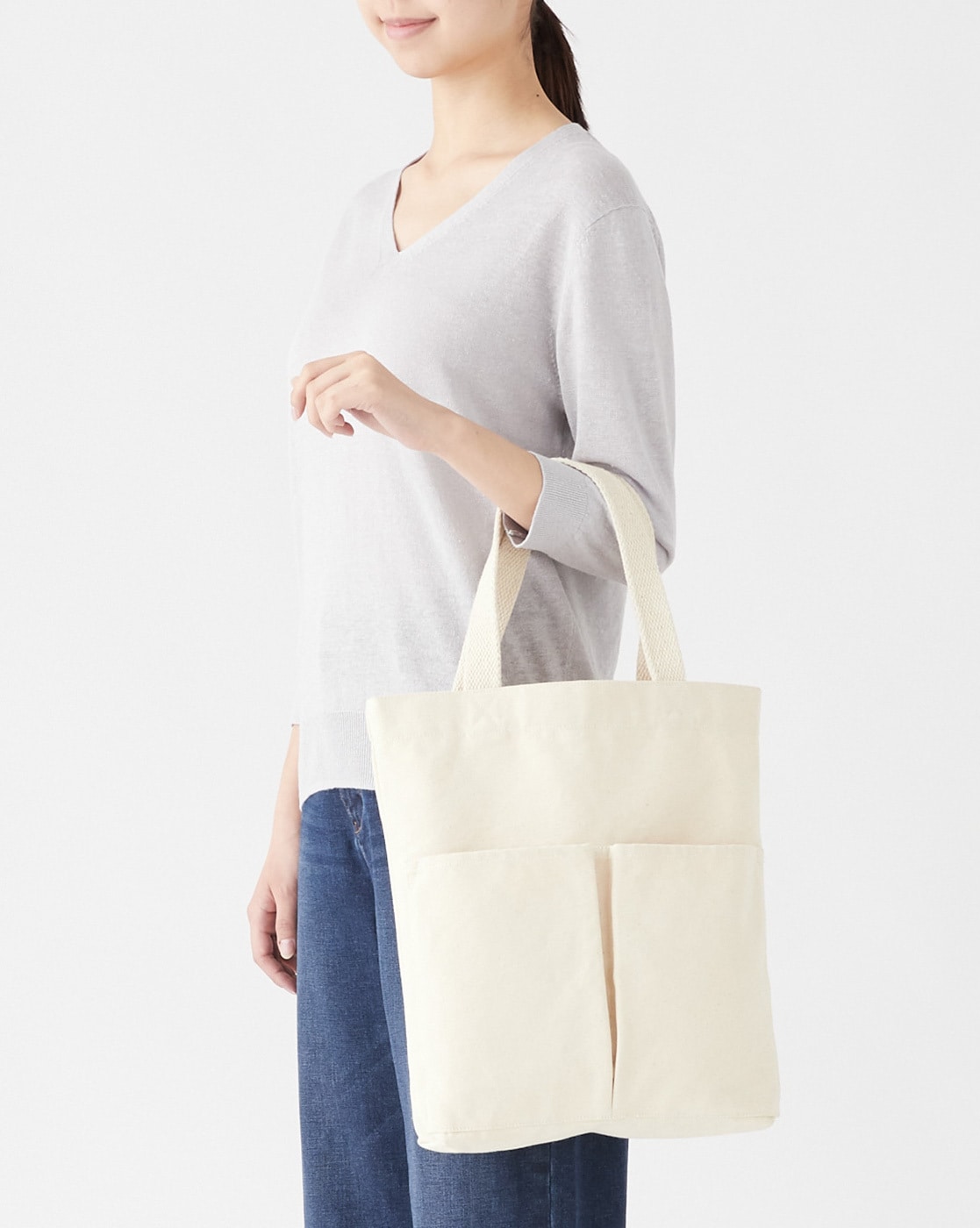 Canvas Wide Tote Bag | Everyday School Bags | MUJI USA