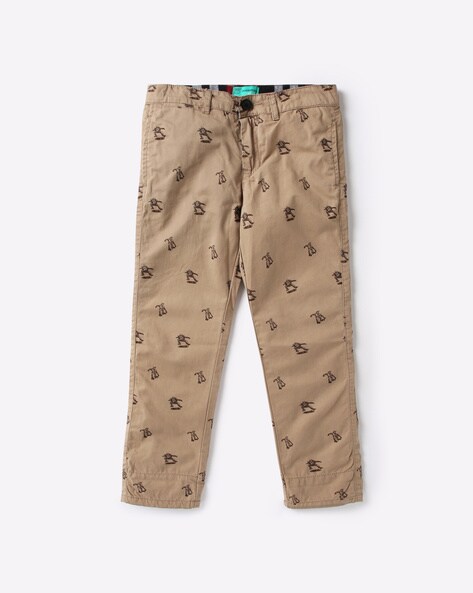 Khaki Cotton Check Printed Trousers..........., Casual Wear, Men at Rs  499/piece in Delhi