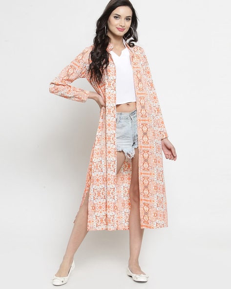 Sera Printed Front-Open Shrug