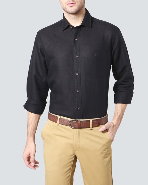 Handsome Man Wearing Black Shirt Brown Stock Photo 746649052  Shutterstock