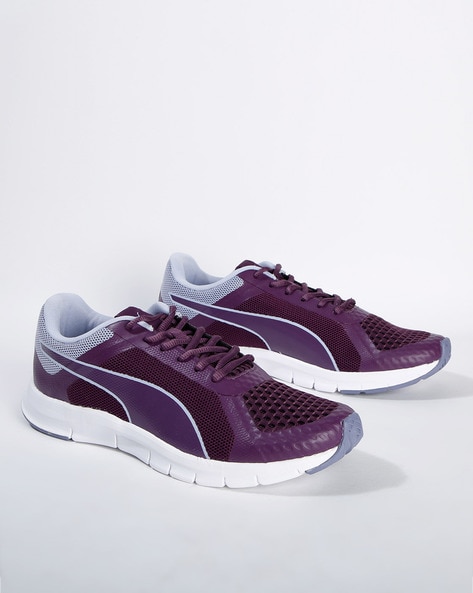purple track shoes
