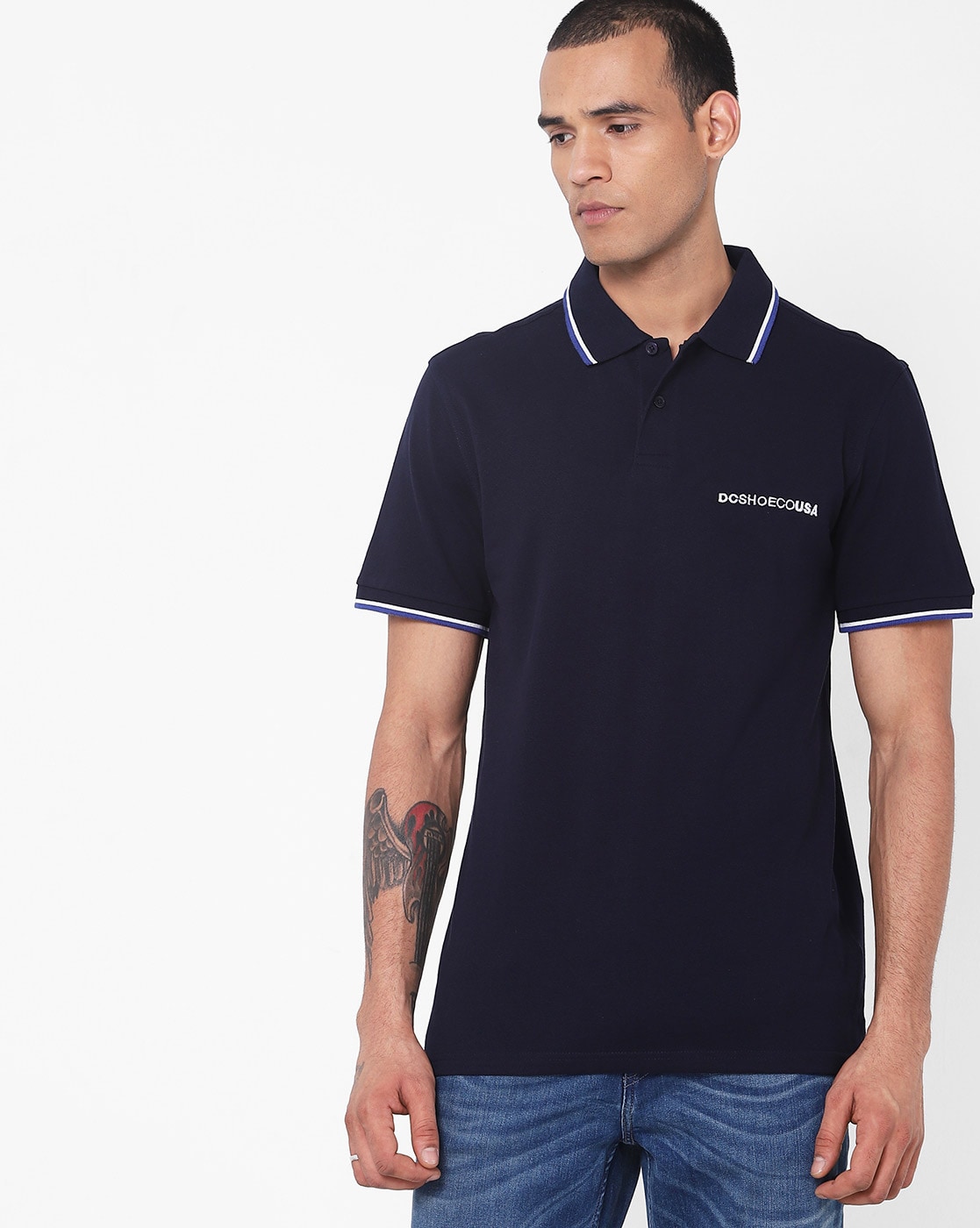 Buy Navy Blue Tshirts for Men by DC 