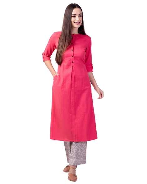 Solid A-line Kurta Set