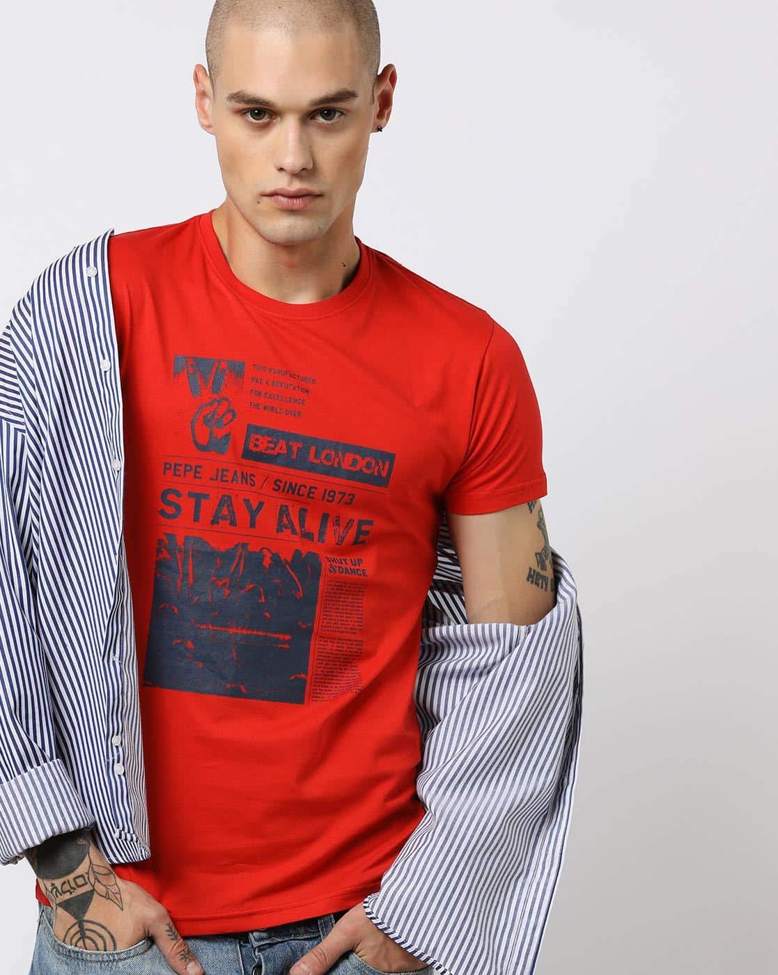 pepe jeans red t shirt