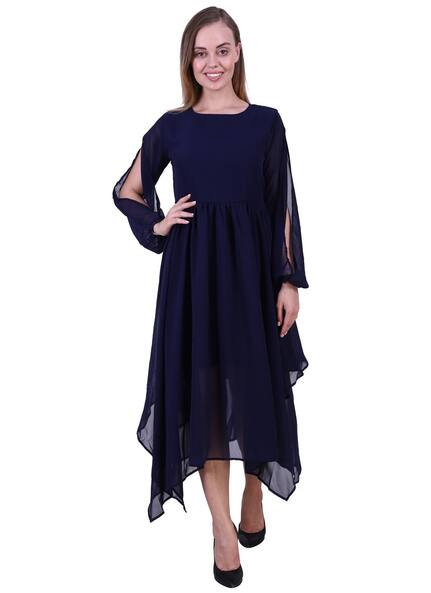fit and flare handkerchief dress