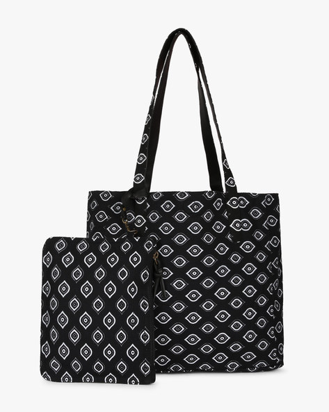 Printed Tote Bag with Pouch