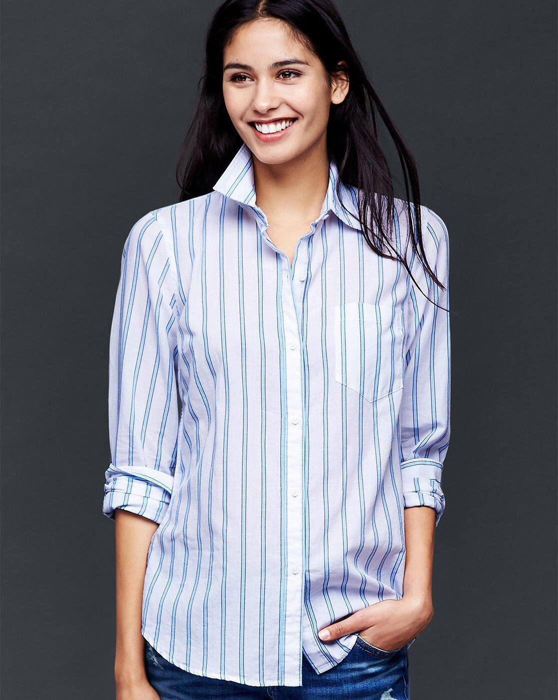 gap fitted boyfriend shirt