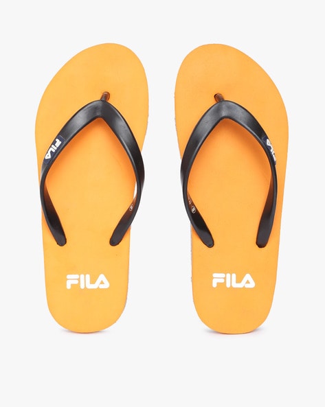 Buy Orange Black Sandals for Men by FILA Online Ajio