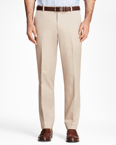 Brooks Brothers Men's Knit Herringbone Suit Trousers | Grey Brooks Brothers