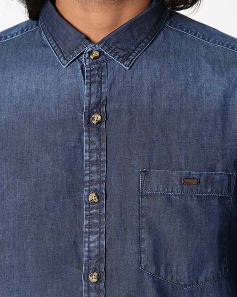 Buy LOCOMOTIVE Men Rust Slim Fit Solid Casual Shirt - Shirts for Men  4697184 | Myntra