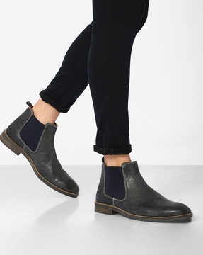 Genuine Leather Chelsea Boots