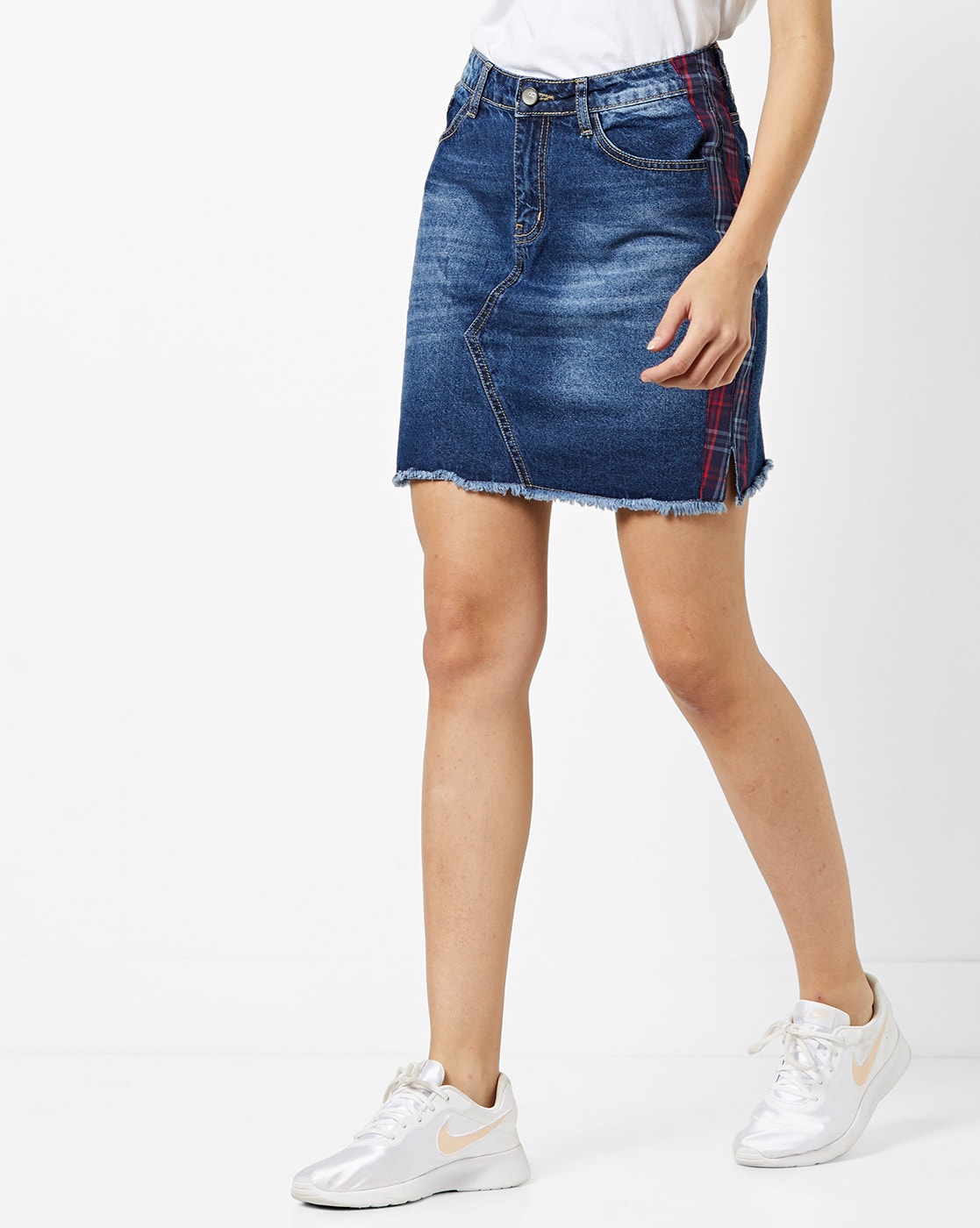 denim skirt ajio