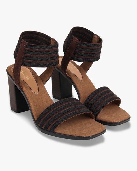 Buy Brown Heeled Sandals for Women by CATWALK Online Ajio