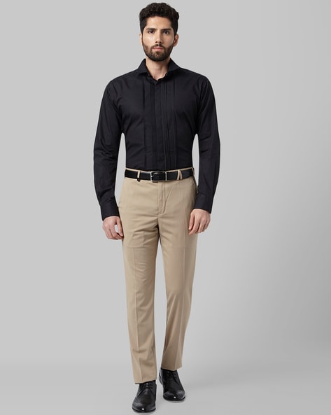 Buy Park Avenue Men Checked Mid Rise Formal Trousers - Trousers for Men  23876946 | Myntra