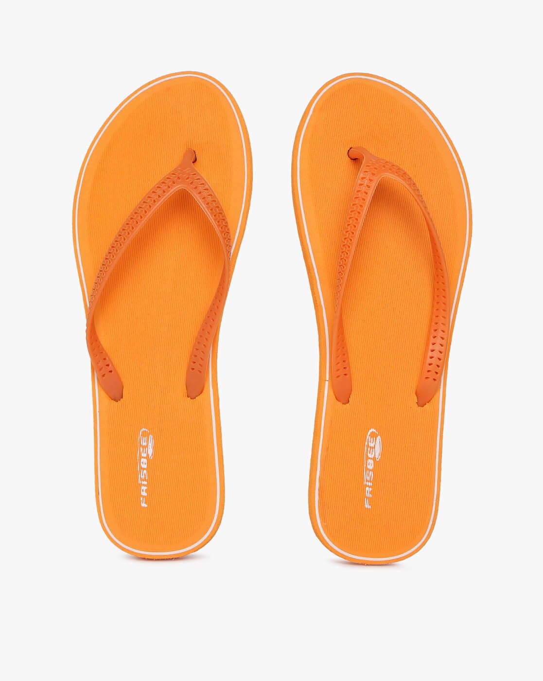 orange flip flops womens