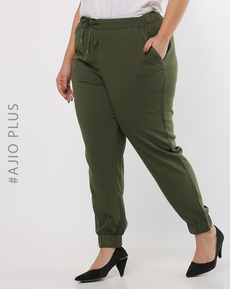 Buy Olive Green Trousers & Pants for Women by AJIO Online | Ajio.com