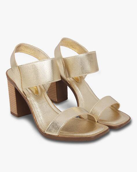 catwalk golden sandals