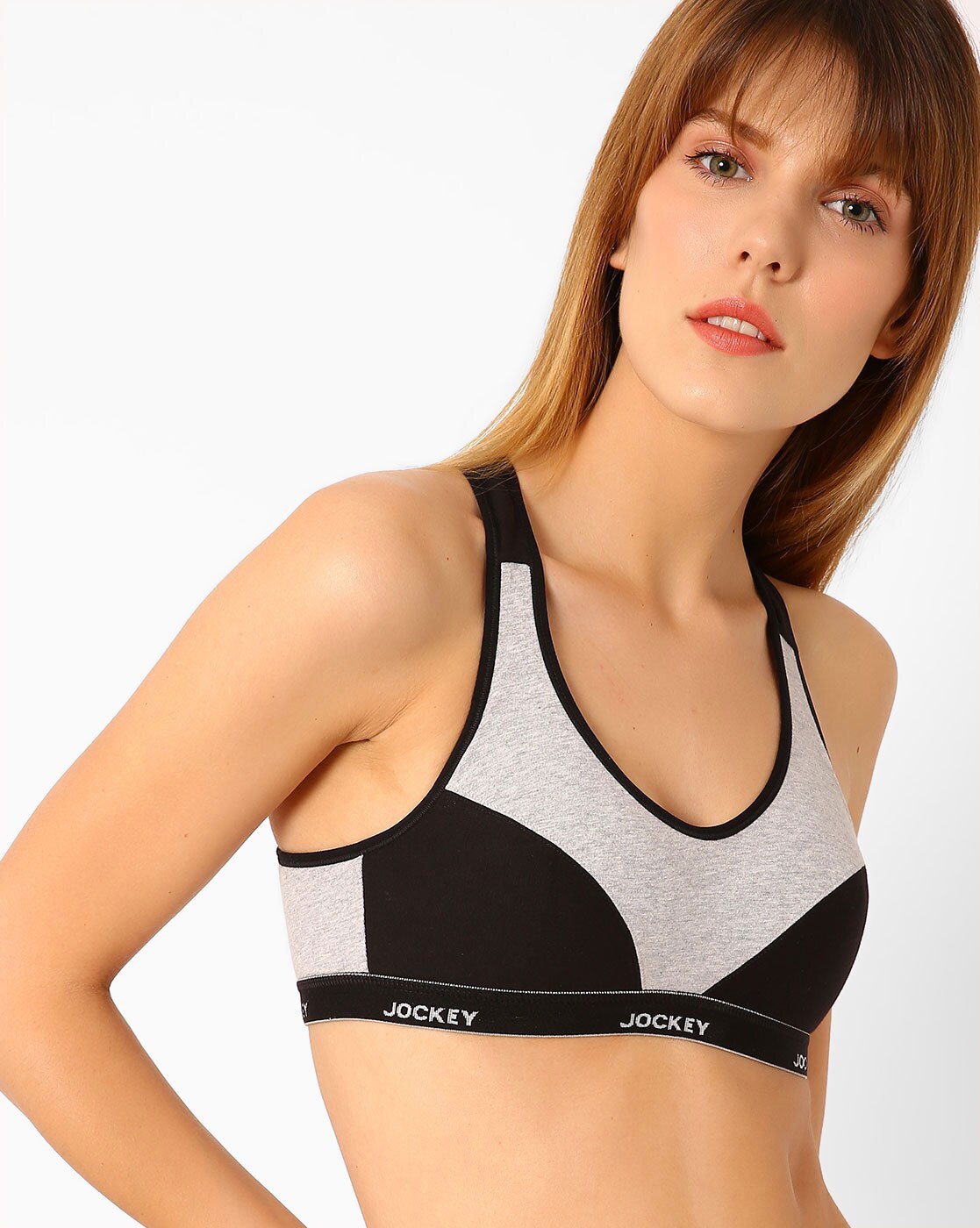 jockey racerback padded sports bra