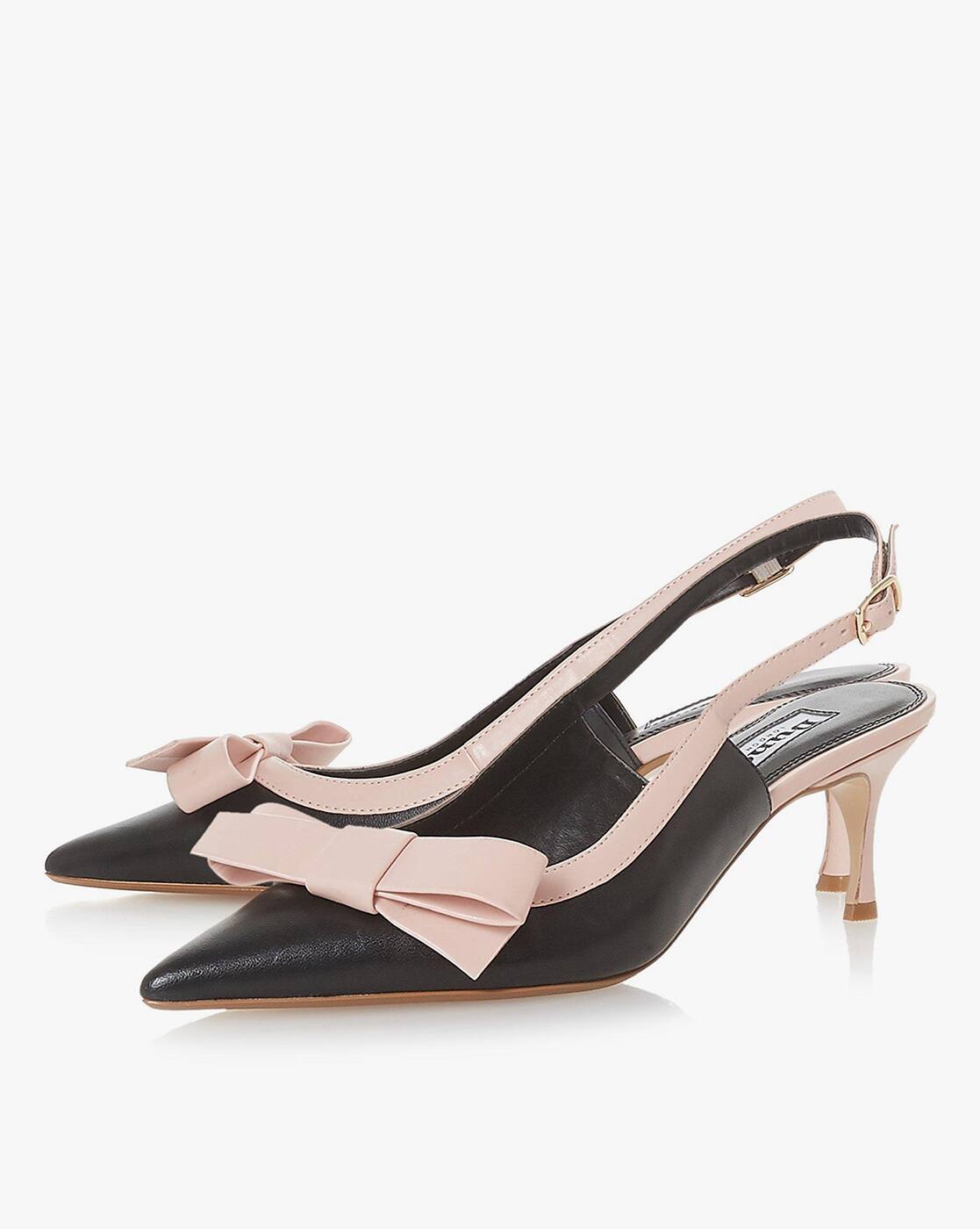 bow kitten heels