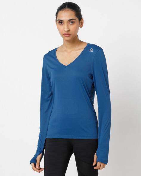reebok v neck t shirts