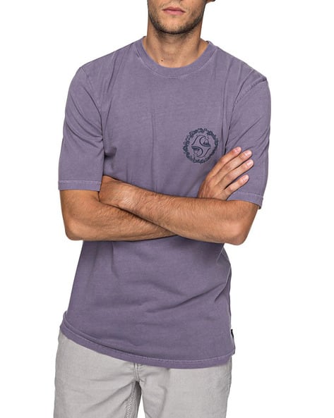 Printed Crew-Neck Longline T-shirt - Main Image