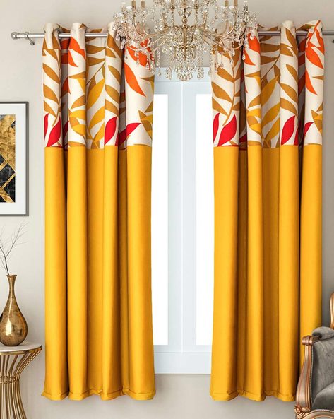 Buy Mustard Yellow Curtains & Accessories for Home & Kitchen by ...