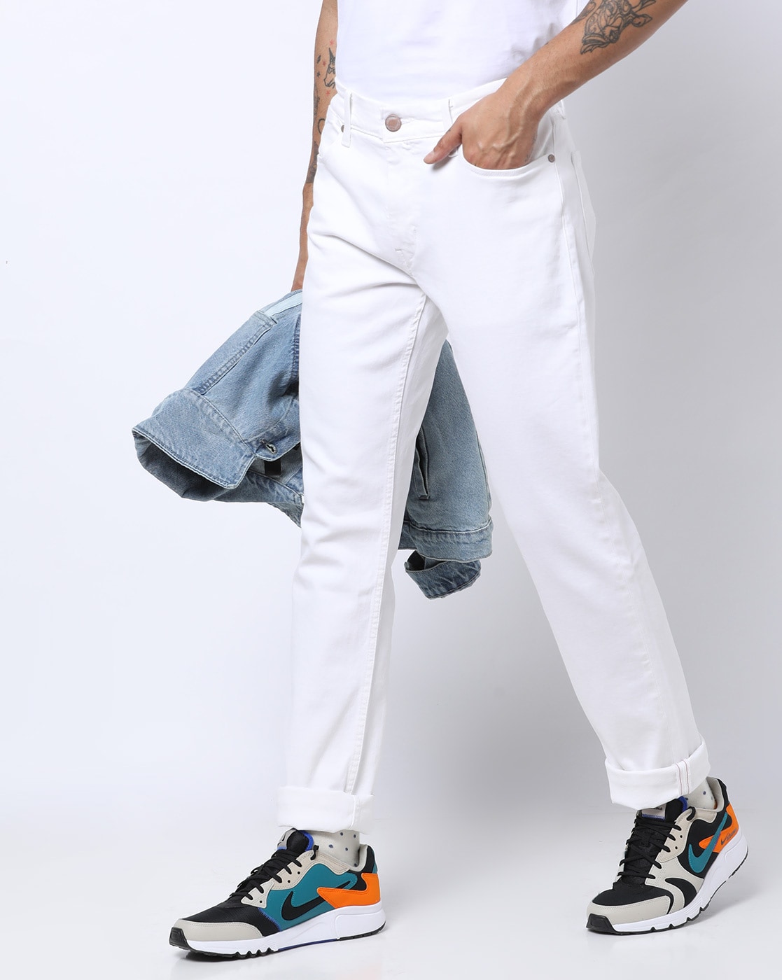 levi's white jeans mens