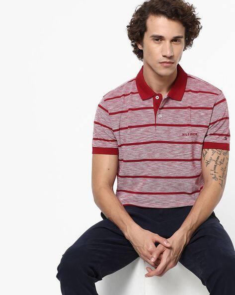 tommy hilfiger striped polo shirt