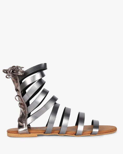 Cute Gladiator Sandals - Grey Sandals - Flat Sandals - $22.00 - Lulus