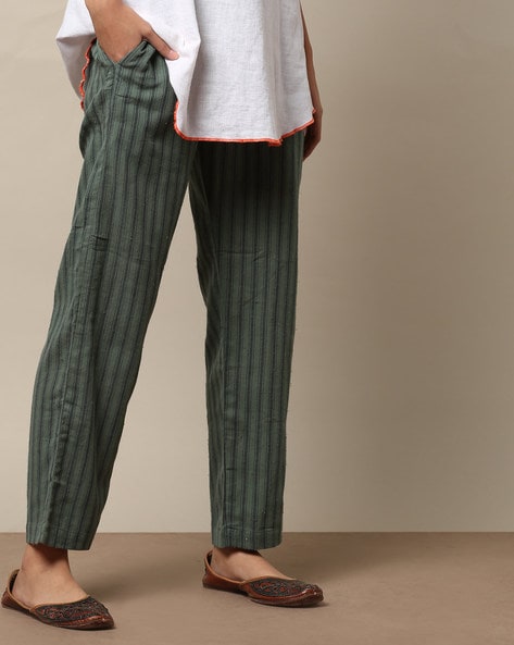 Buy Green Pants for Women by Molcha Online | Ajio.com