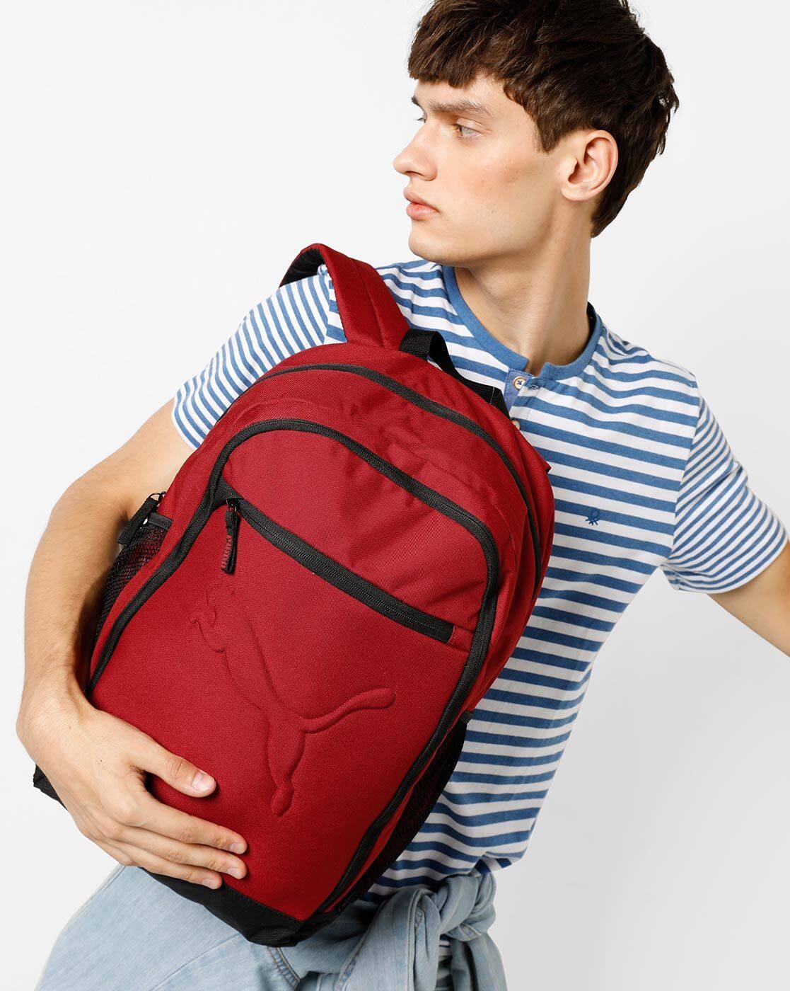 mens red backpack