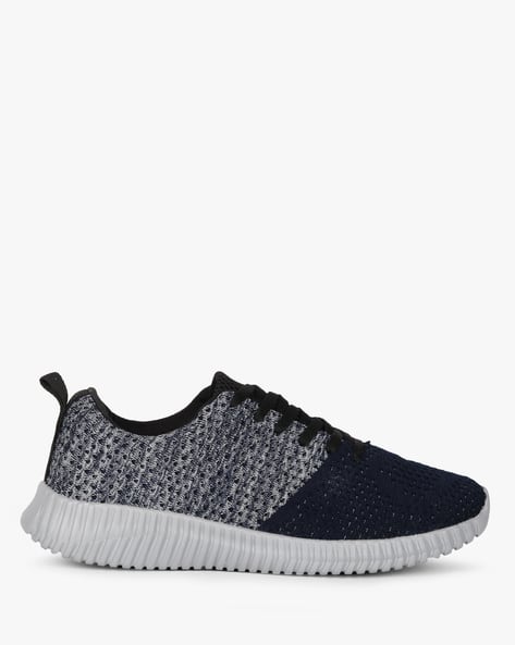 Colourblock Textured Performance Sports Shoes By AJIO ( Navy )