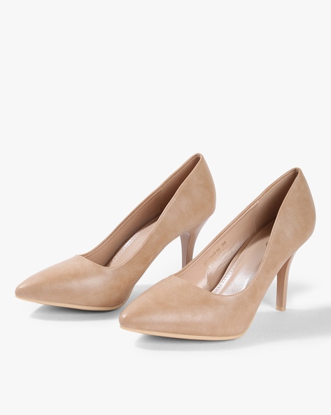 Buy Beige Heeled Shoes for Women by AJIO Online