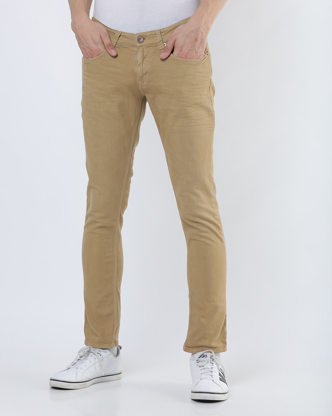 khaki low rise jeans