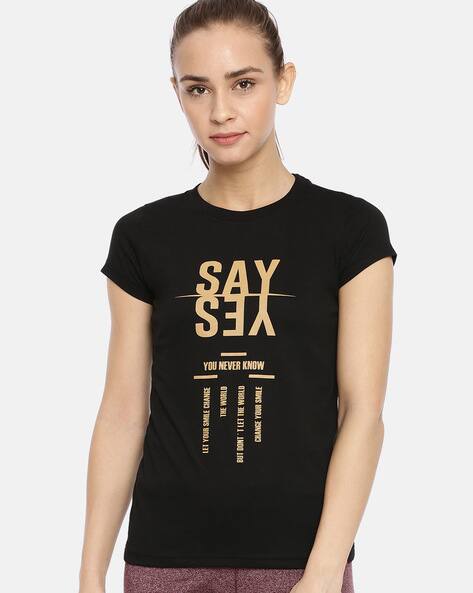 Buy Black Tops Tshirts for Women by Macrowoman W-series Online