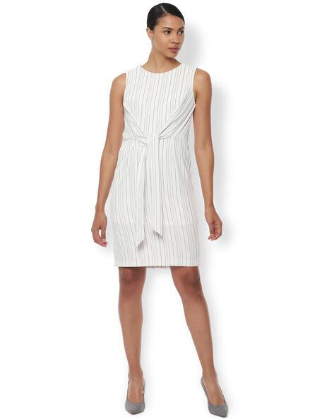 White wrap dress sleeveless Clearance