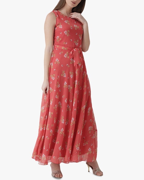 coral aline dress