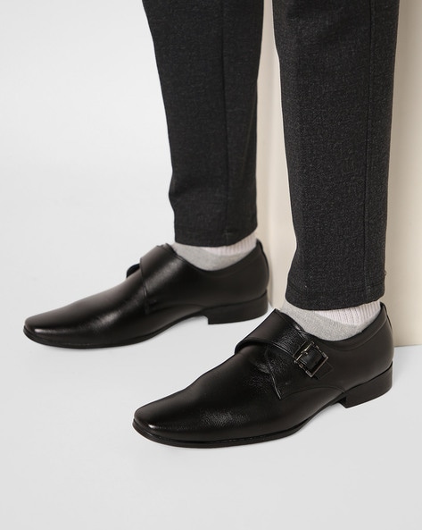 matte black formal shoes